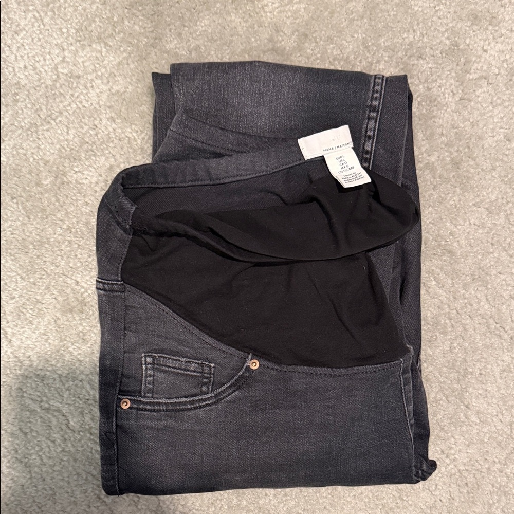 H&M Mama Dark Grey Skinny Jeans